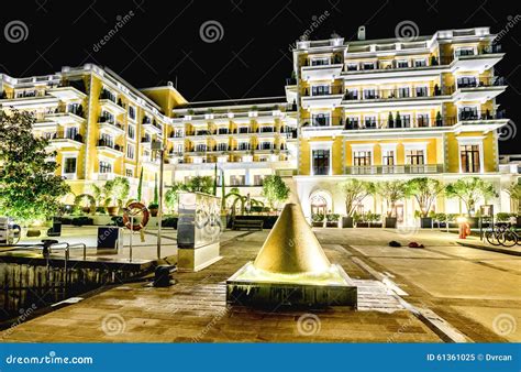 Marina Porto Montenegro in Tivat, Montenegro by Night Stock Image - Image of boka, nautical ...