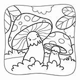 Mushrooms black And White Coloring Book Or Coloring Page For Kids  sketch template