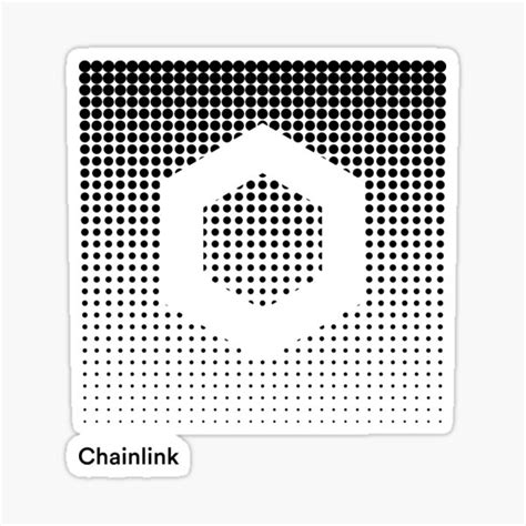 "Chainlink Logo Black and White" Sticker for Sale by CryptoMoods | Redbubble