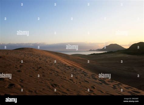 Sunrise from Tottori Sand Dunes Stock Photo - Alamy