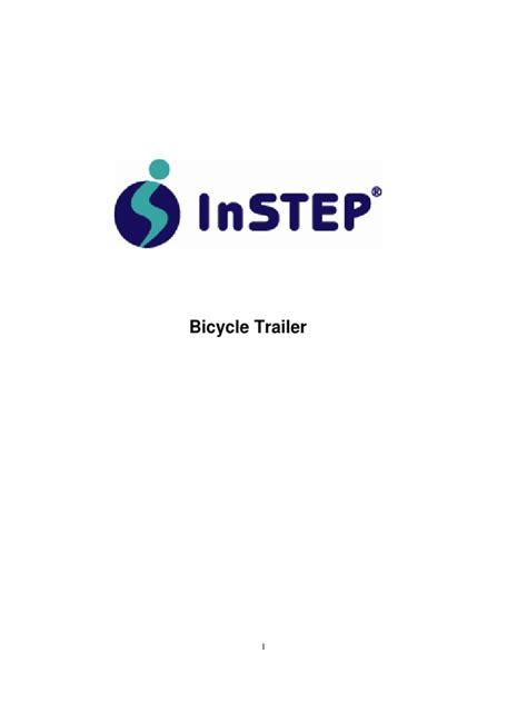 Instep Bike Trailer QL151 Manual | PDF | Trailer (Vehicle) | Seat Belt