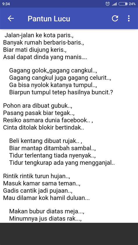 Pantun Jenaka 4 Baris