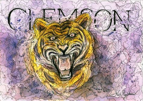 Clemson University Tiger Mascot Print