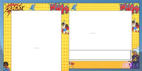 Superhero Comic Themed Border for Pictures (teacher made)