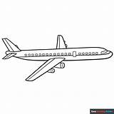 Plane Coloring Page  Easy Drawing Guides sketch template