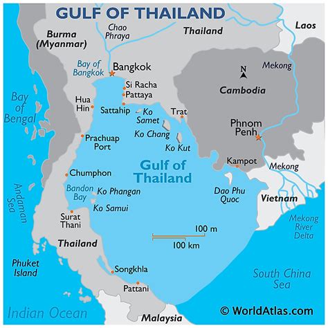 Gulf Of Thailand - WorldAtlas