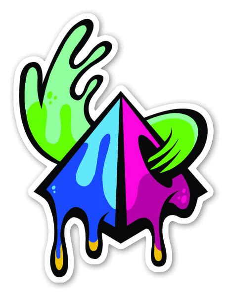 Buy Trippy Drippy Pyramid - Die cut stickers | StickerApp