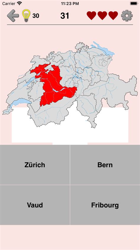 Swiss Cantons - Map Capitals for iPhone - Download