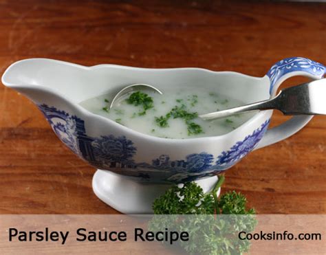 Parsley Sauce Recipe - CooksInfo