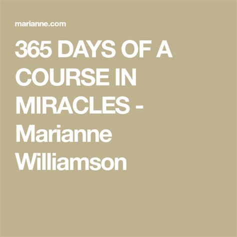 365 DAYS OF A COURSE IN MIRACLES - Marianne Williamson | Course in ...