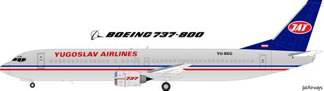 Boeing 737-800 JAT Yugoslav Airlines Retro Livery - DWProski Design ...