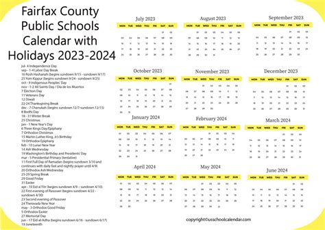 Fairfax County Public School Calendar 2024 - Pen Leanor