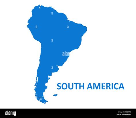 South America Continent Map. vector illustration on white background Stock Photo - Alamy