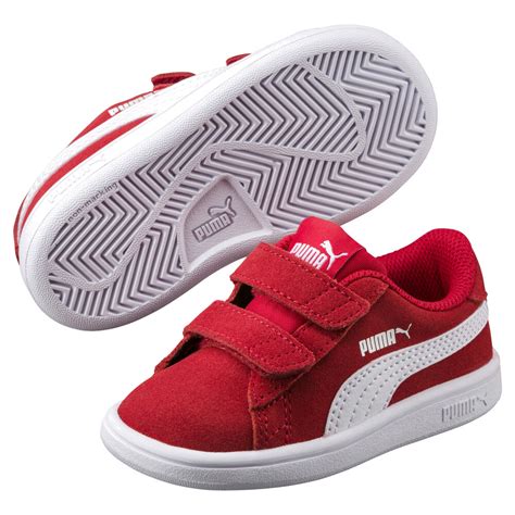 Smash v2 Suede Kids' PreSchool Sneakers | Red - PUMA