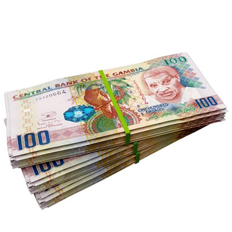 100 Gambian Dalasi Stack Pile, Gambian Dalasi Stack Pile, Gambia Currency Stack, 100 Gambian ...