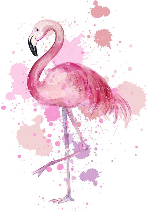 Flamingo Painting Wall Art Sticker - TenStickers