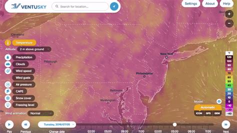 Ventusky Offers Real-Time Weather Conditions on a Beautiful ...