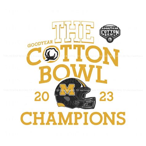 2023 The Cotton Bowl Champions SVG