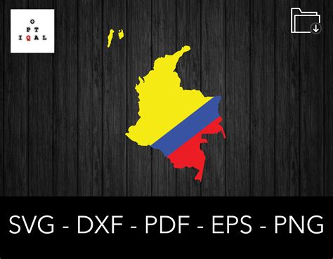 Columbia Columbian Flag Map Shape SVG Sticker Vector - Etsy