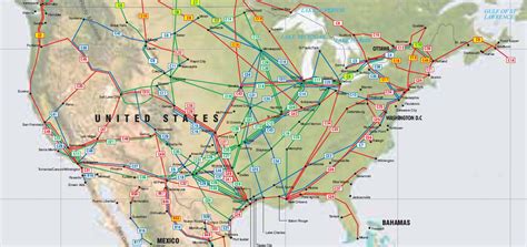 United States Pipelines map - Crude Oil (petroleum) pipelines - Natural Gas pipelines - Products ...