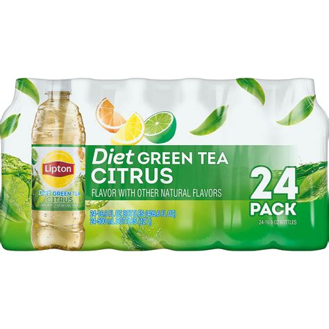 Lipton Diet Green Tea with Citrus - 24/16.9 Ounce bottles - Walmart.com - Walmart.com