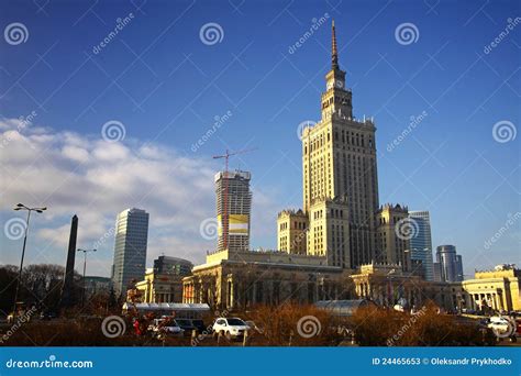 Palace of Culture and Science in Warsaw Editorial Stock Photo - Image ...