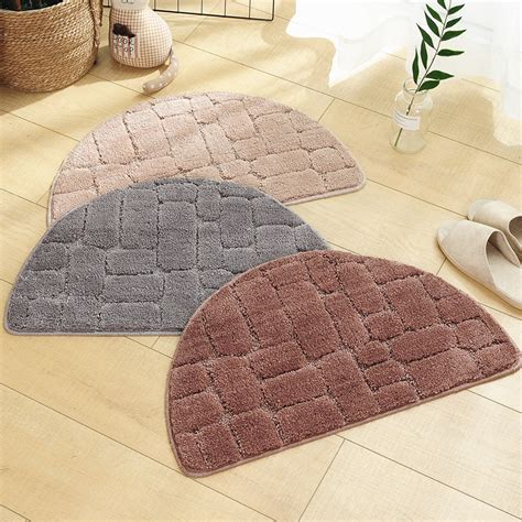 TureClos Semi Circle Microfibre Floor Mat Water Absorption Washable Door Mat Indoor Outdoor Rug ...