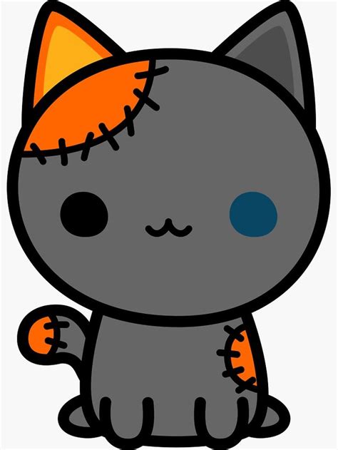 Cute spooky kitty Sticker by peppermintpopuk | Cute halloween drawings, Easy halloween drawings ...