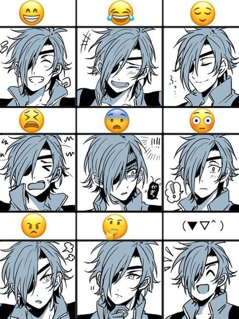 touken ranbu, shokudaikiri mitsutada, and emoji image | Anime faces expressions, Anime ...