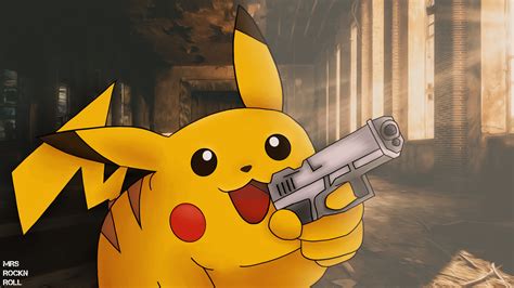 Pikachu has a Gun Blank Template - Imgflip