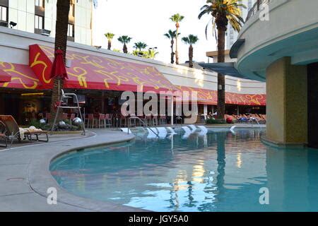 The pool area at a Hotel on Fremont street in Las Vegas Stock Photo - Alamy