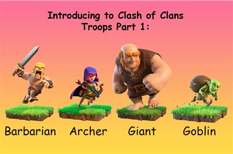 Clash of Clans Troops: Barbarian, Archer, Giant and Goblin | Buy-clash