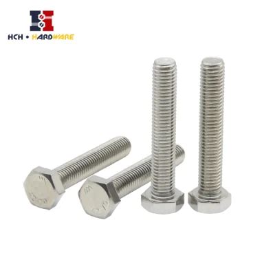 Custom DIN 933 Nut Bolt Cold Forging Galvanized Steel/DIN 933 Stainless Steel Bolts Nuts/Full ...