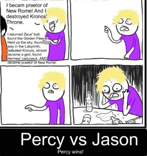 PJO Funny Memes - Percy vs. Jason | Percy jackson funny, Percy jackson ...