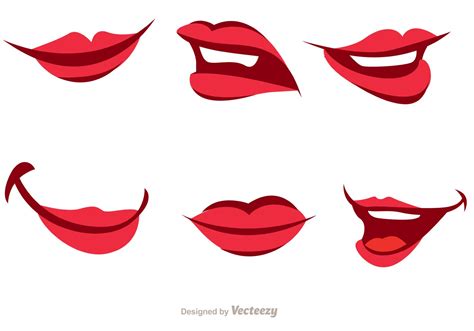 Girl Cartoon Mouth Vector Pack 83700 Vector Art at Vecteezy