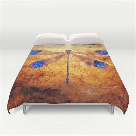 Dragonfly in Amber - Duvet Cover Society6 Bedding - Duvet Covers and matching pillow shams ...