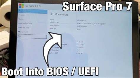 Surface Pro 7: How to Boot/Enter into BIOS or UEFI - YouTube