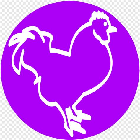 Rooster Chicken Wing clipping Egg, chicken, purple, animals png | PNGEgg