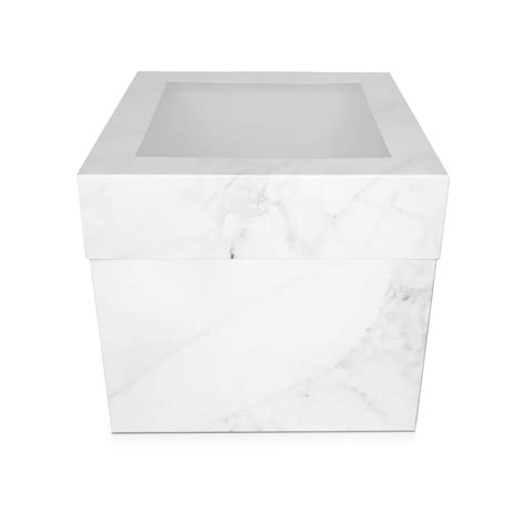 Marble Cake Box With Window Lid | Extra Deep Cake Box | Cake Supplies