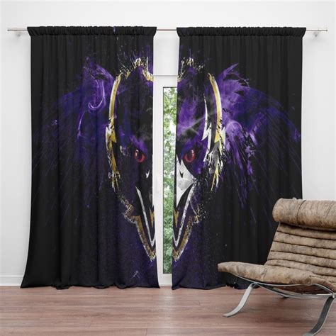 Baltimore Ravens Blackout Curtains for Living Room | Curtains, Curtains ...