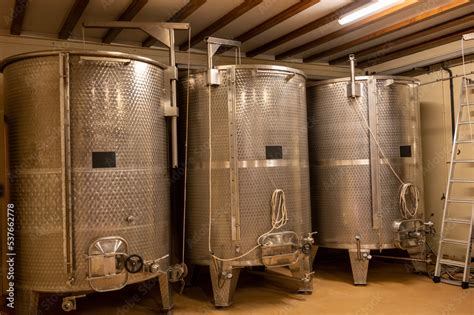 Stages of wine production from fermentation to bottling, visit to wine ...