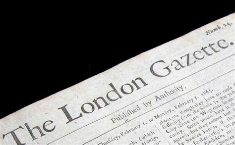 London Gazette: The Crown's Official Mouthpiece - Journal of the ...