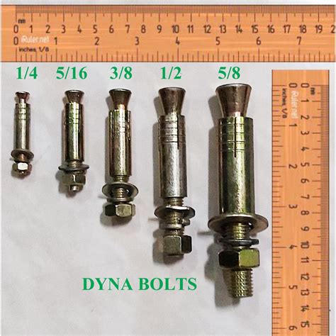 Dynabolts 1/4, 5/16, 3/8, 1/2, 5/8 Dyna Bolts, Expansion Bolt Sleeve Anchor | Shopee Philippines