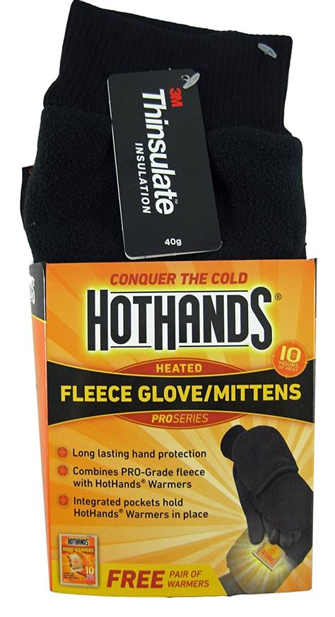 HotHands Fleece Gloves with Chemical Warmer Pockets - Electric Socks