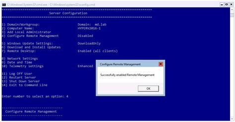 How to Enable Remote Management in the Hyper-V Server