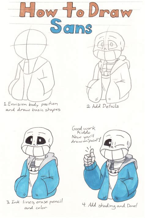 How To Draw Sans by TrueWinterSpring on DeviantArt