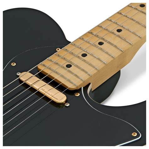 Fender FSR Telecaster Deluxe Thinline, Satin Black w/ Gold Hardware | Gear4music