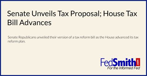 Senate Unveils Tax Proposal; House Tax Bill Advances | FedSmith.com