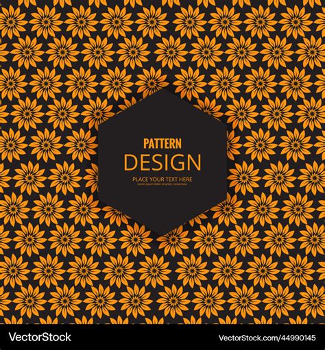 Background with orange flowers pattern Royalty Free Vector