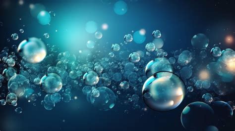 Premium AI Image | A blue background with bubbles and the word bubble